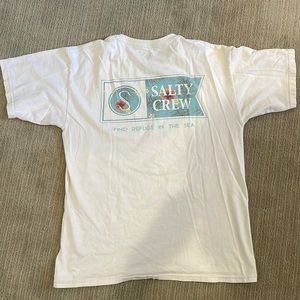 White tropical Salty Crew tee